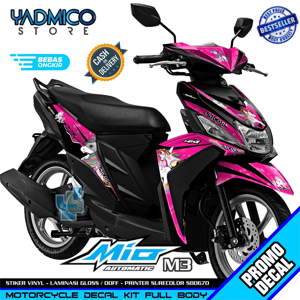 Decal Mio M3 Full Body - Stiker Motor Mio M3 Full Body - Striping Hologram Mio M3 Full Body - Stripi