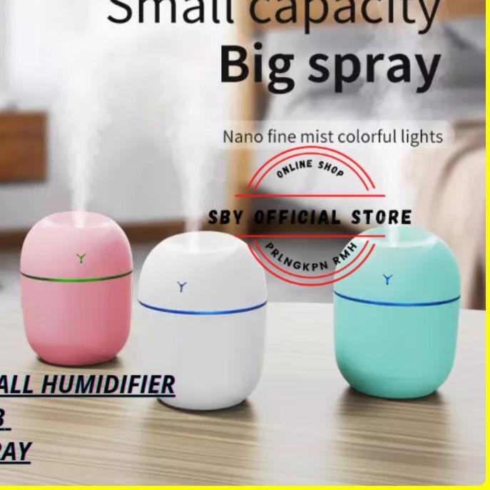 ➶ Diffuser Mini Humidifier USB  Sprayer Air Purifier LED Ruangan ➯