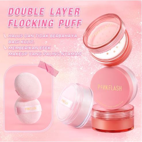 PINKFLASH Bedak Tabur Loose Powder Matte Oil Controller Tahan Lama