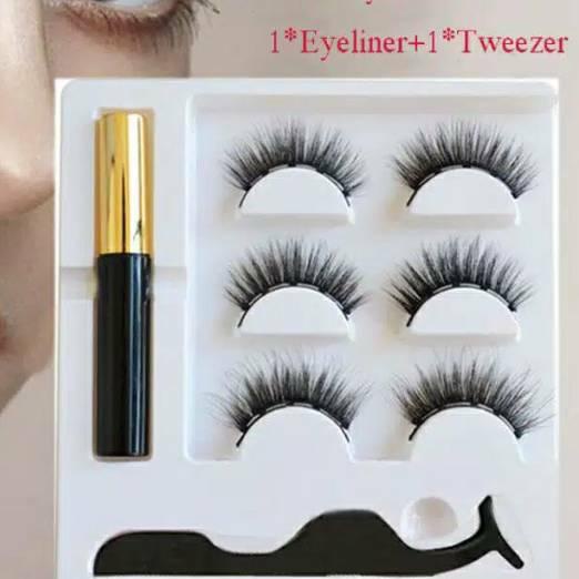 ➱ bulu mata magnet bulu mata magnetic bulu mata eyeliner magnet 3d isi 4pcs ❈