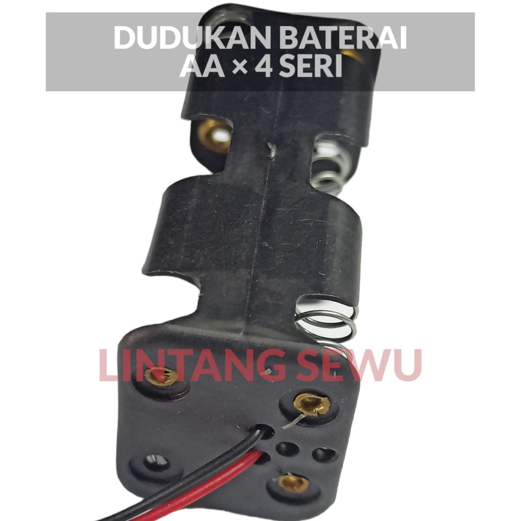 TEMPAT DUDUKAN BATU BATERAI 4 X AA ISI 4 AA 2X2AA