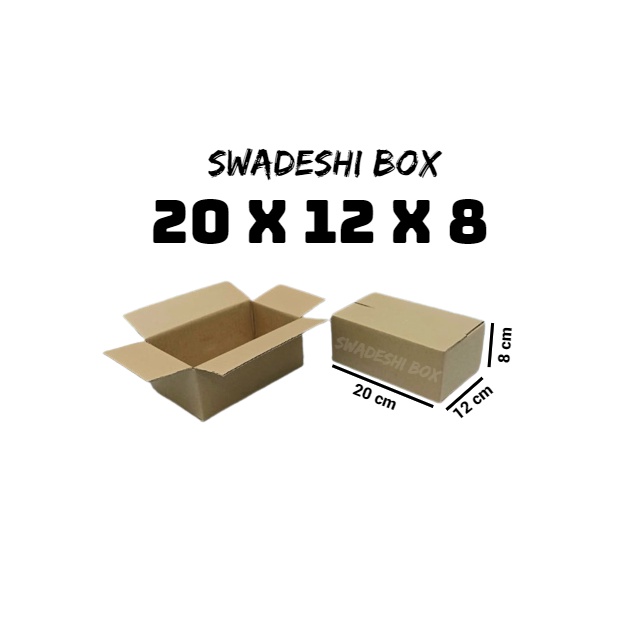 

kardus/karton/box uk. 20x12x8 cm untuk packing singlewall polos