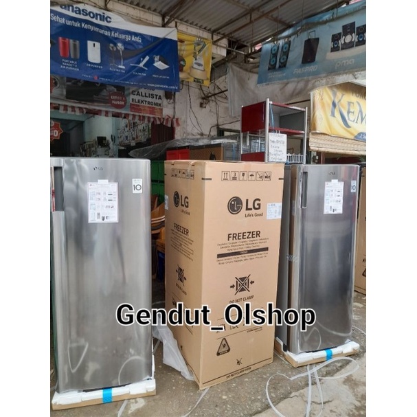 (Khusus Wilayah Kota Palembang) Freezer Berdiri 1 pintu (6 rak) LG GN INV304SL/BK/SW, Frezeer LG,Fre