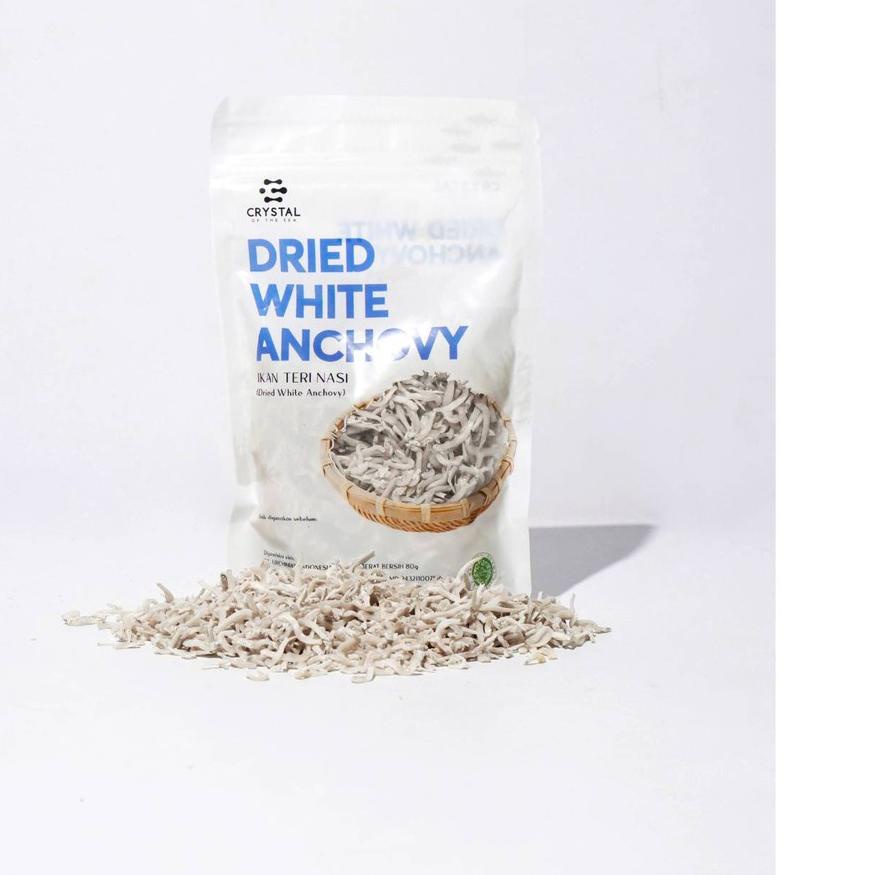 

✽ Crystal of The Sea Dried white anchovy Teri Kering Chrystal of The Sea / rufani / teri snack anak Crystal of the Sea Ikan Teri / No Pengawet / No Formalin ☻