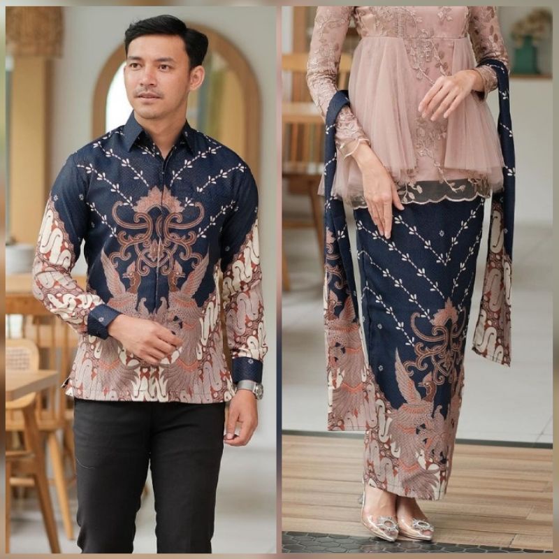 BATIK COUPLE (TERBARU) Kemeja Pria dan Rok Selendang Batik Model Span Bawahan Kebaya Rayya / Rok Katun Prima Halus Termurah