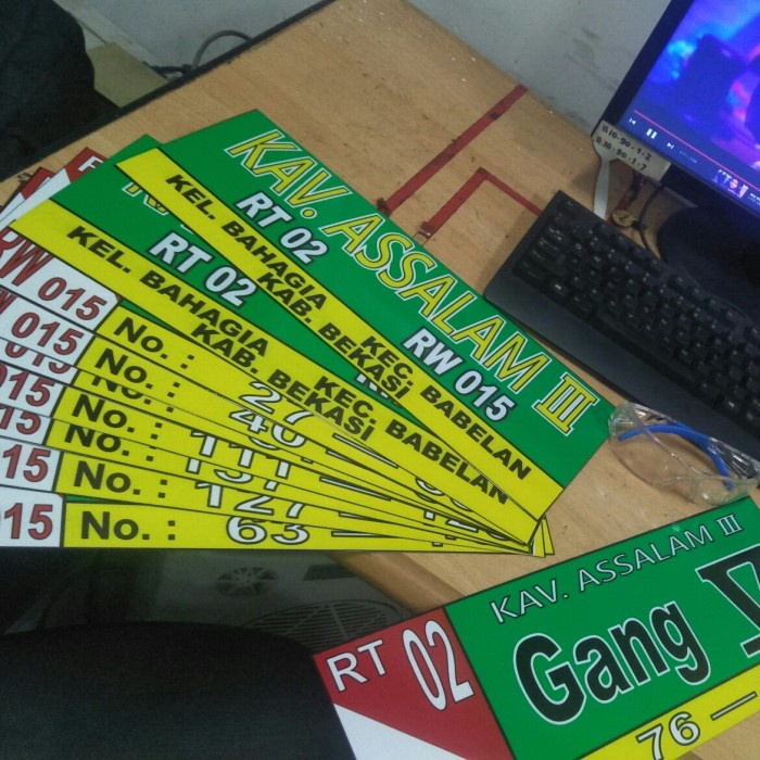 

Terlaris Plang Nama Jalan Plat Alustik 70 X 30 Cm