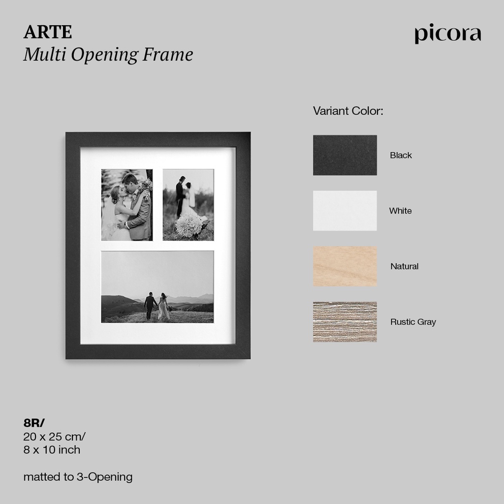 PICORA ARTE Multi Opening Frame 20x25cm 8R/3op Bingkai Foto Dinding