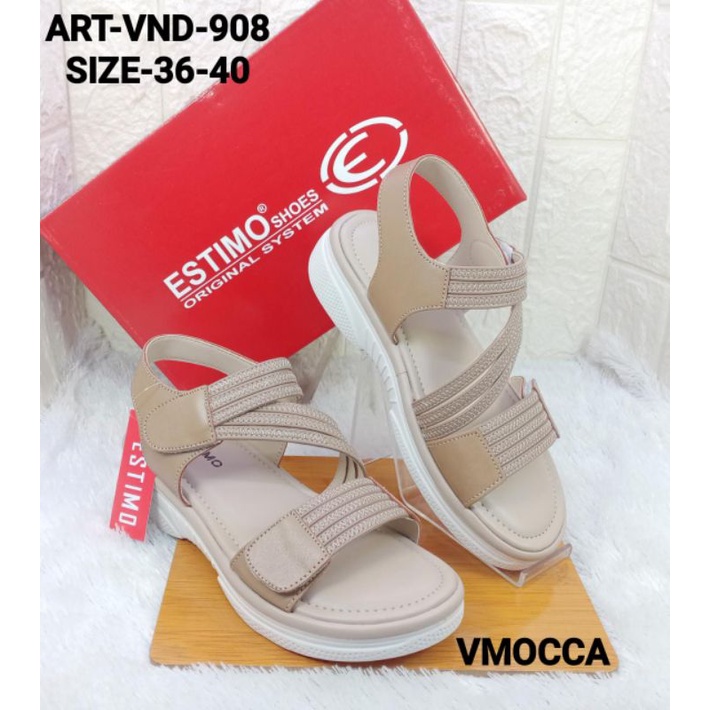 sandal wedges tali wanita ESTIMO VND-908