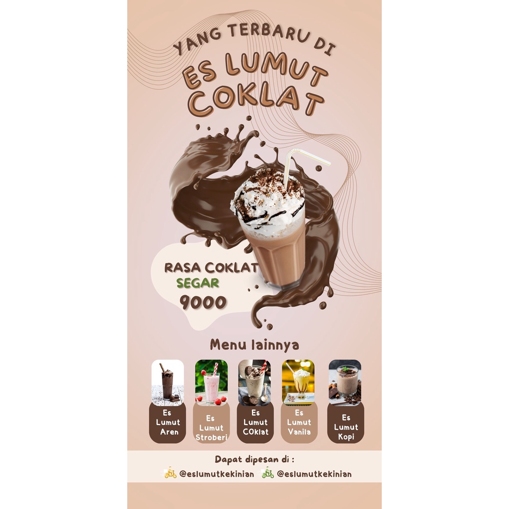 Jasa Desain Banner Spanduk Es Lumut Design Stiker Logo Kemasan Brosur Selebaran Flyer Poster Label P