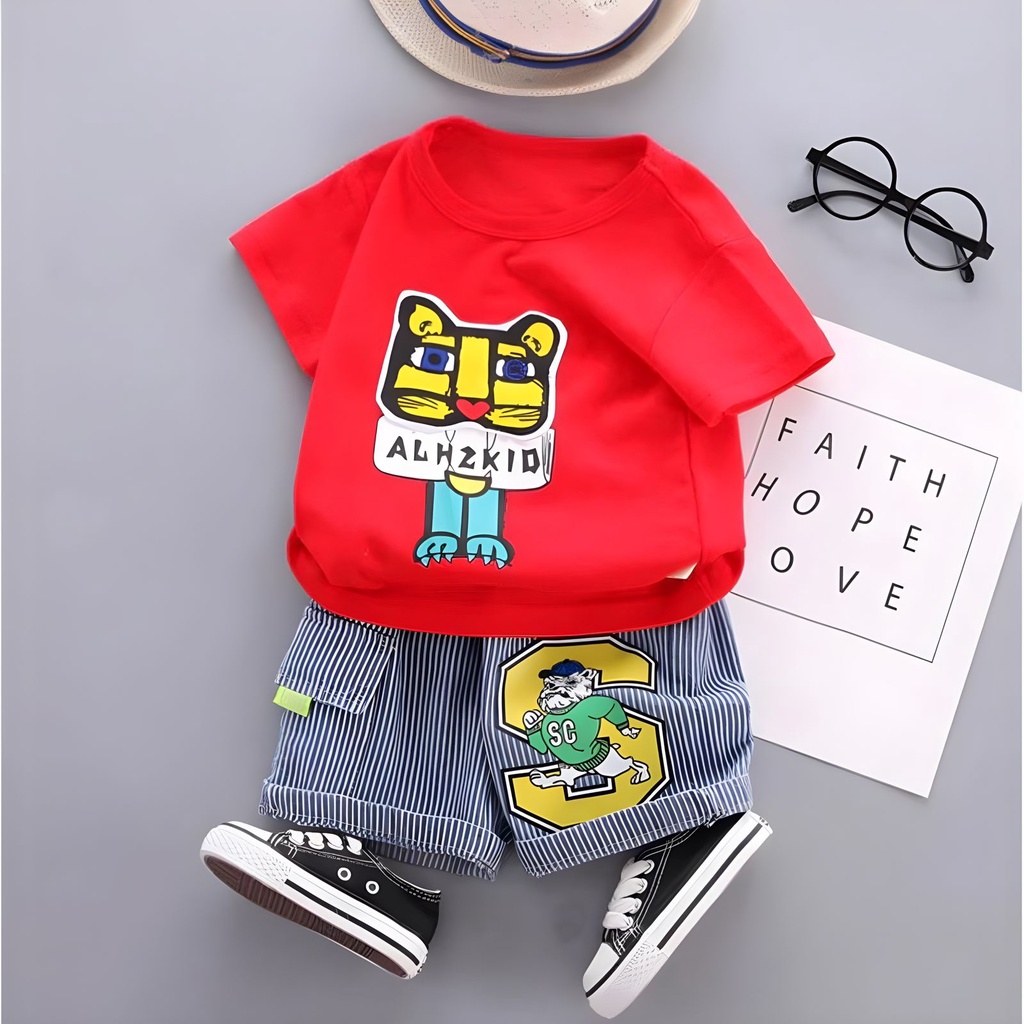 SETELAN BAJU BAYI ANAK MOTIF ALZHKID SALUR USIA 6 BULAN-5 TAHUN BAHAN KATUN BEST QUALITY TERBARU/ FASHION SETELAN BAJU BAYI ANAK LAKI-LAKI/ BEST SETELAN BAJU BAYI ANAK PEREMPUAN