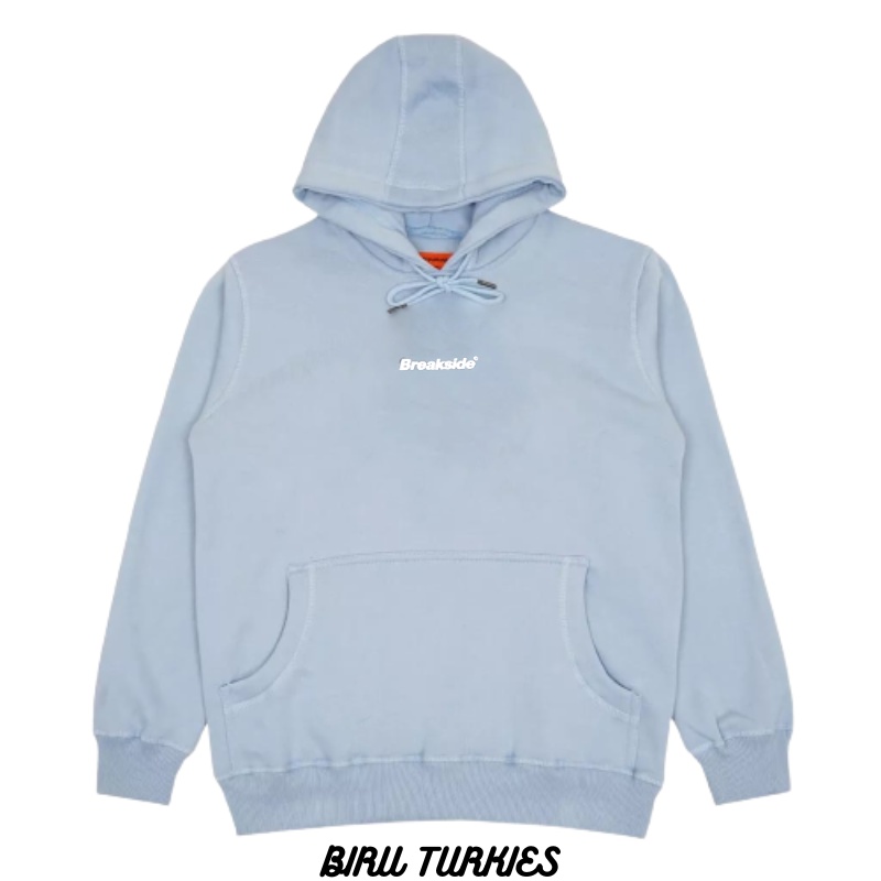 New Arivval - Sweater Hoodie Breakside Cotton Plecce Size S.M.L.XL Warna Biru Turkies - Type Aldous