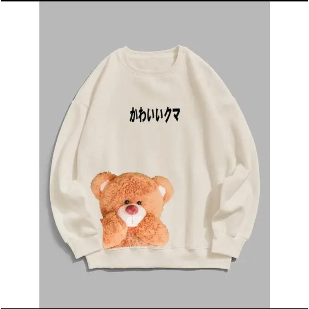 SWEATER WANITA CORAL BEAR X ONE SIZE FIT TO L / SWEATER WANITA TEBAL