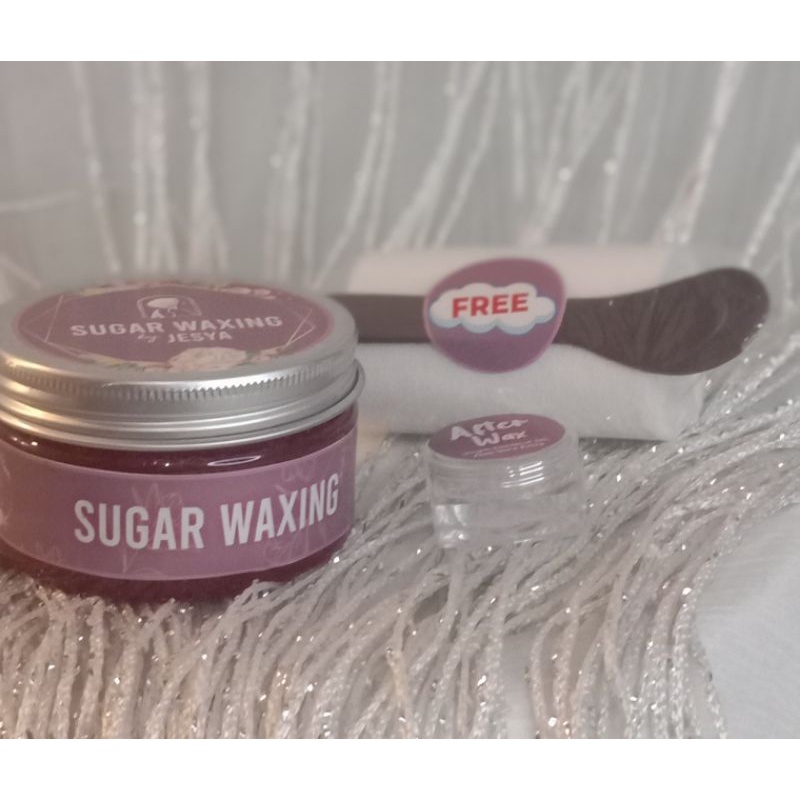 (JESYA ) SUGAR WAXING TANPA MEMANASKAN PREMIUM FREE AFTER WAX + 5 KAIN WAX &amp; SPATULA - WAXING KETIAK - WAXING BULU