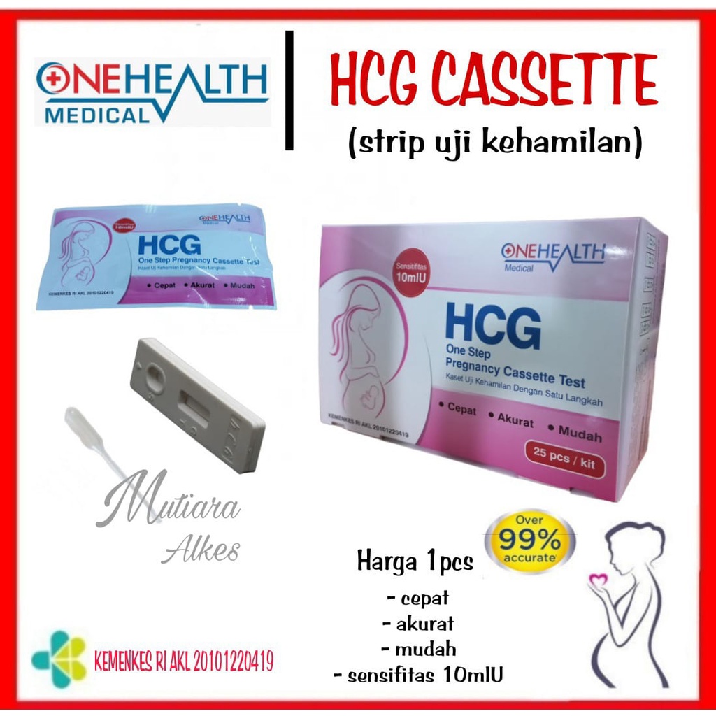 ONEHEALTH HCG TEST - Tes Kehamilan HCG Cassette - Test Hamil 1PCS