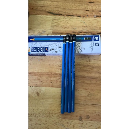 

pensil 2B staedler lumograph biru