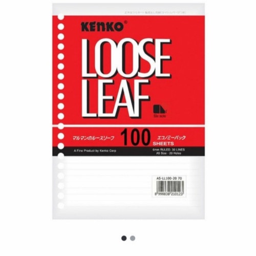 Loose Leaf Binder KENKO A5 100 Sheets 148mmx210mm