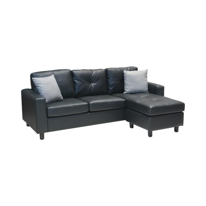 Terlaris Informa - Informa Berwick Sofa Sectional Kulit - Hitam