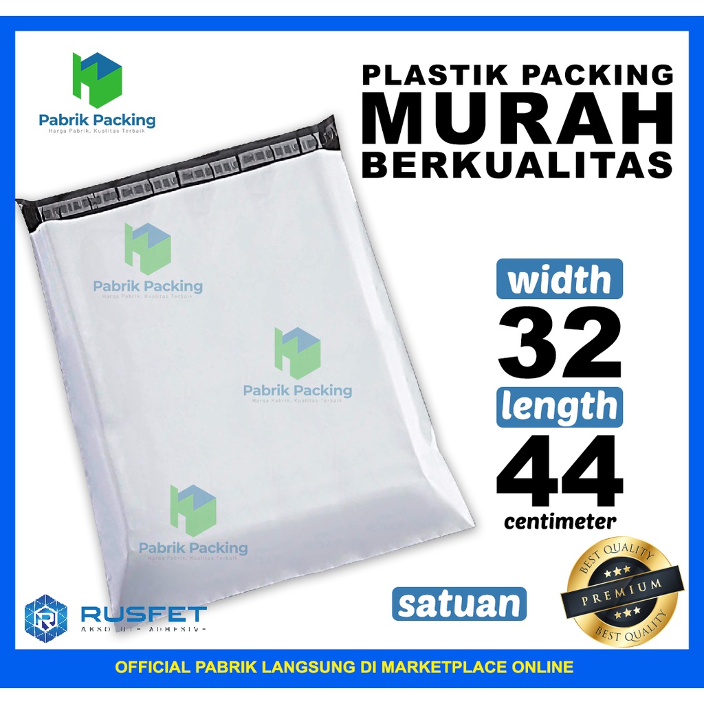 

Polymailer Ekonomis / Plastik Packing Online Shop Putih 32x44 /PACK