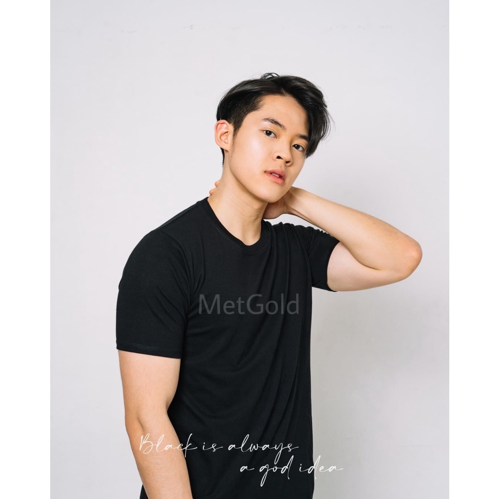 Kaos Polos Lengan Pendek Unisex Cotton Combed 30s Premium MetGold