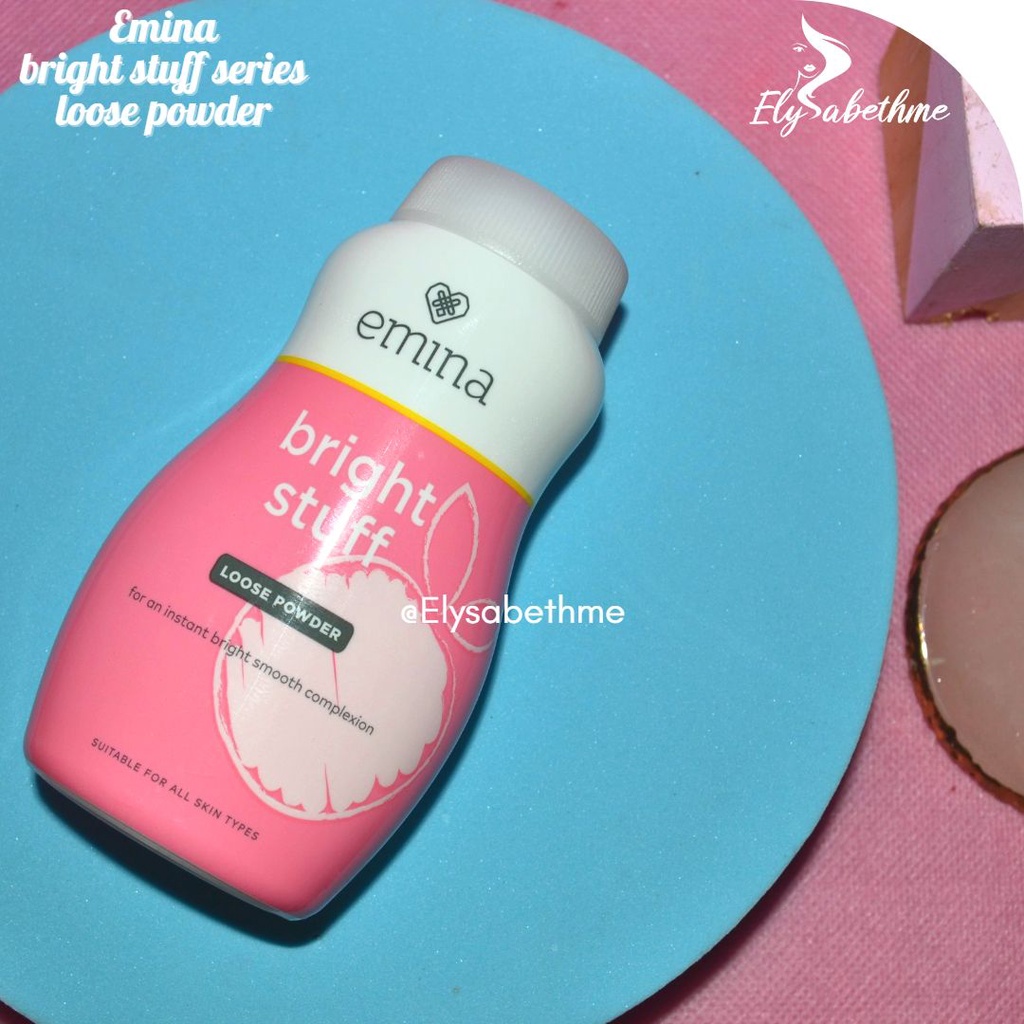 ✿ELYSABETHME✿ ˜”*°• emina •°*”˜. Emina bright stuff loose powder bedak tabur untuk remaja dan dewasa menutupi jerawat pori besar flek