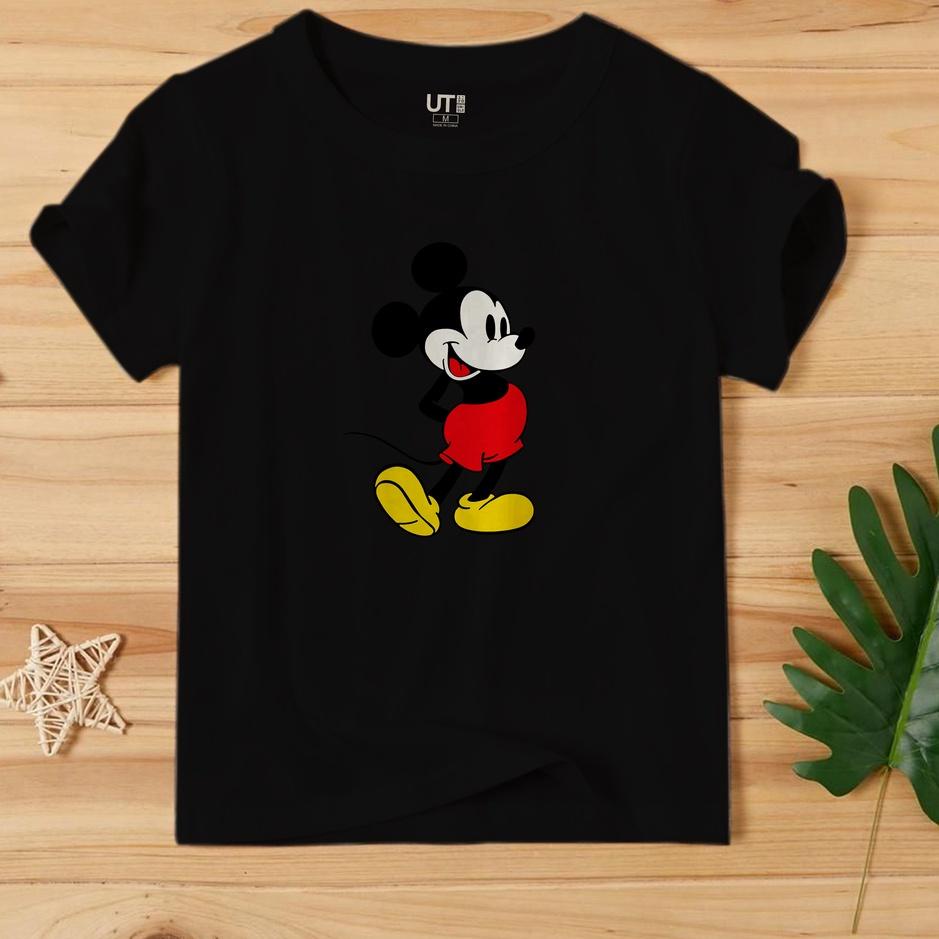 ♘ UNIQLO MICKEY MOUSE PREMIUM Kaos T-Shirt anak Cowok Cewek ★
