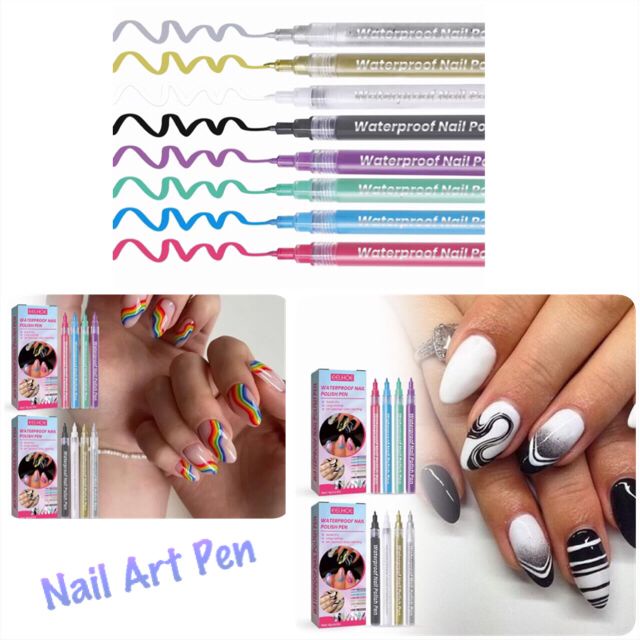 8 Pcs/Set Nail Art Graffiti Pen for Nail Painting  / NAIL ART PAINTING / Waterproof Nail Polish pen