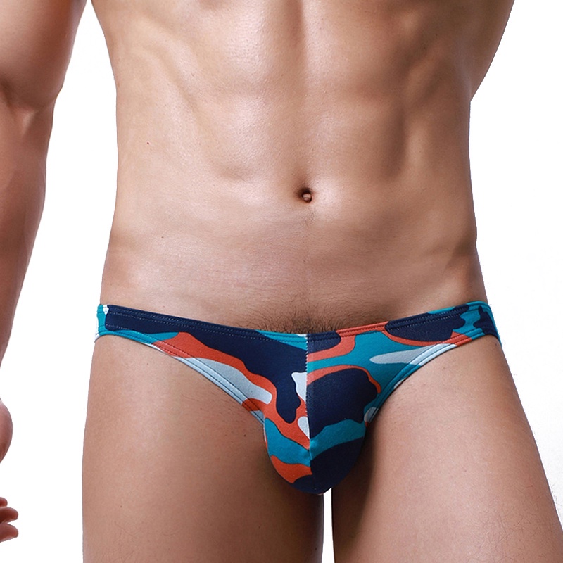 Camouflage Print Sexy Men Briefs Men's Underwear Cool Summer Low Waist Men's Briefs Underpants U Pou