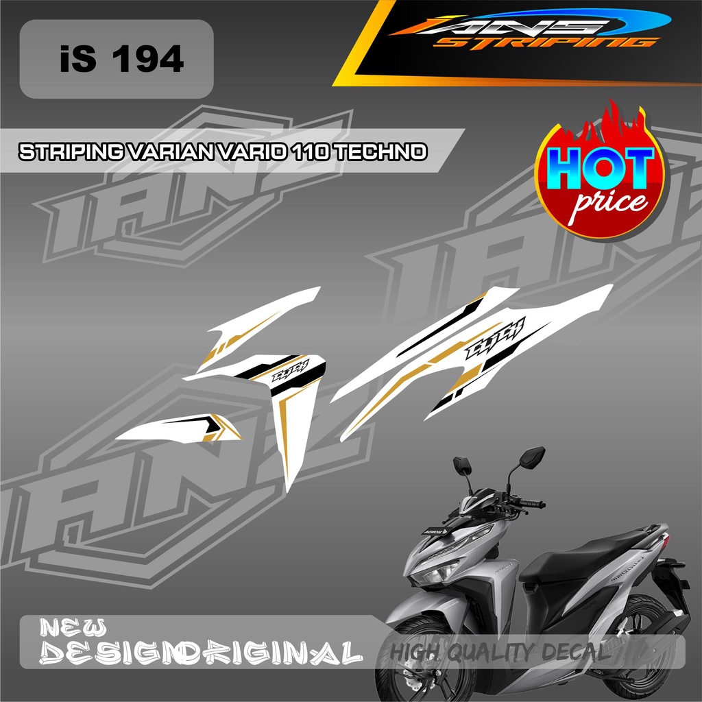 STRIPING STIKER SIMPEL DECAL VARIO 110 TECHNO / DECAL VARIO 125 / STIKER VARIASI HONDA VARIO 110 125 / DECAL KERETA HONDA VARIO IS194