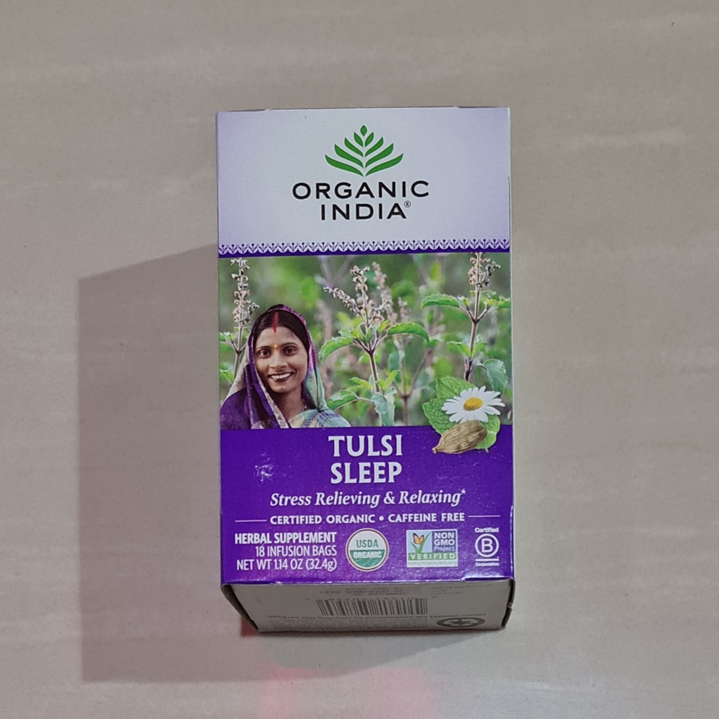 Organic India Tulsi Sleep Stress Relieving &amp; Relaxing Tea 18 x 1.8 Gram