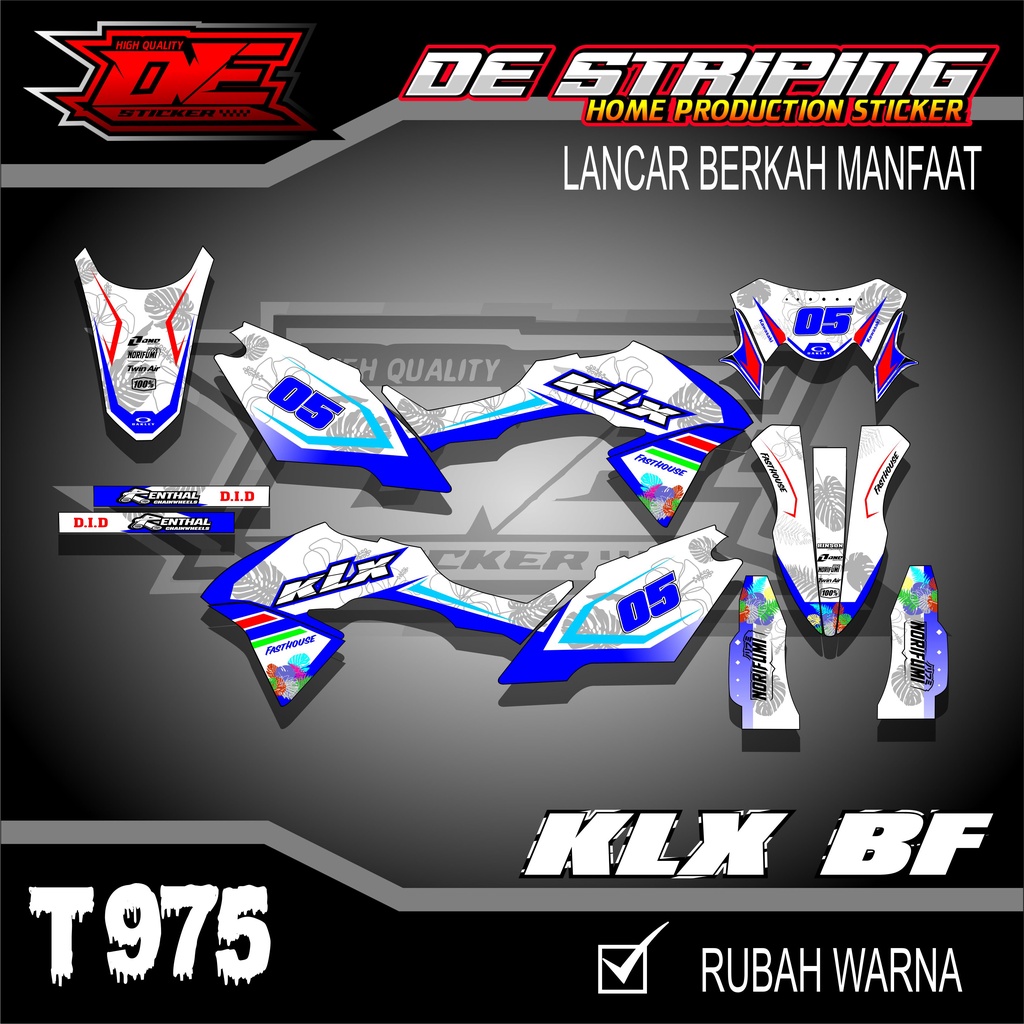Striping Stiker KLX BF Stiker Motor Klx Bf se extreme T975