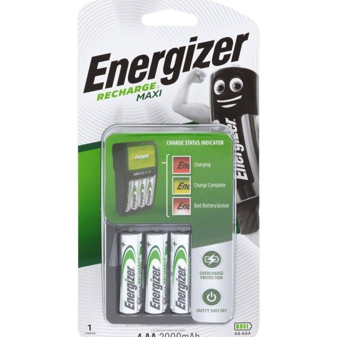 Charger Energizer Maxi AA / AAA + 4 Baterai AA 2000 mAh Energizer Maxi