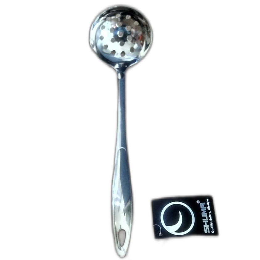 SHUMA sendok Sup stainless soup ladle polos / lubang gagang full stainless 6,5cm