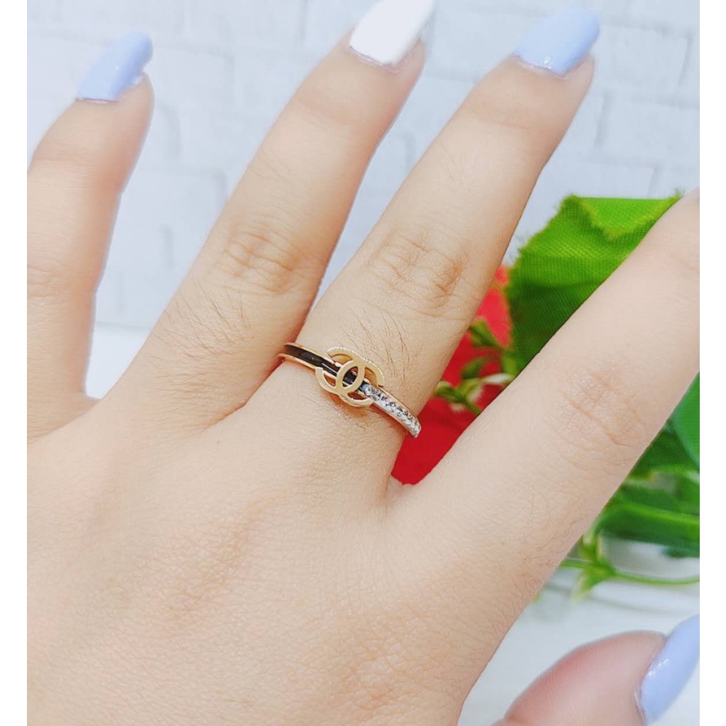 Cincin Titanium Permata Perhiasan Fashion 3113/3114/3115/3116