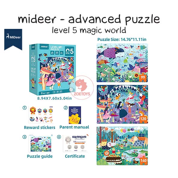 Zoetoys Mideer Advanced Level Up Puzzle Lv 1 2 3 4 5 6 7 | Dus Box | Mainan Edukasi Anak | Cari Kado | Cari Kado Natal