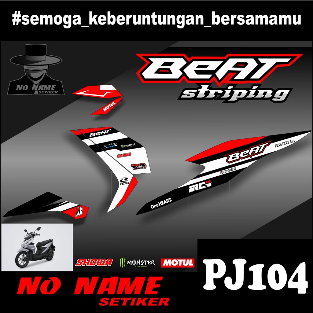 Striping BEAT NEW ESP ISS CBS DELUXE 2020-2021 (pj104)  - Sticker Lis Variasi New Beat Esp Beat Street 2020 - 2021