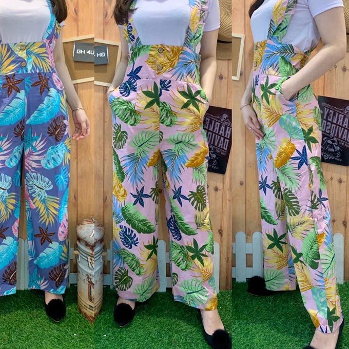 ✥ OVERALL CELANA KULOT PALMY BUTTON 1020 ✿