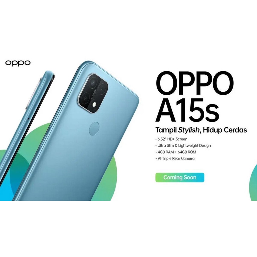 OPPO A15s RAM 6/128 GARANSI 1 TAHUN [ GRESS/  BARU, SEGEL BOX ]