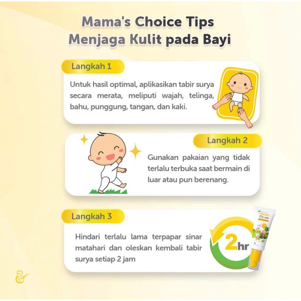 Mama's Choice Baby Gentle Sunscreen Face and Body Bayi SPF30++