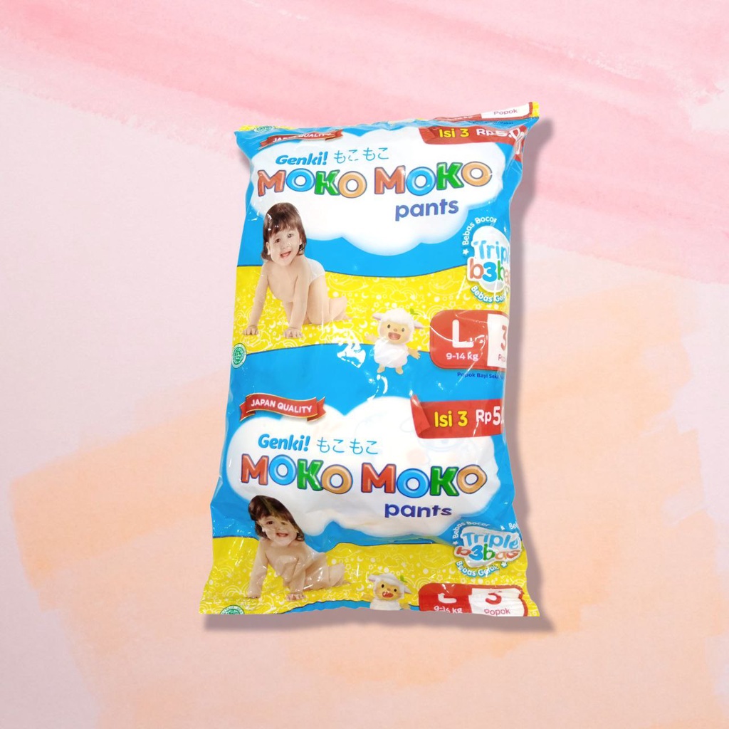 Jual Popok Bayi Celana Genki Moko Moko Pants Sachet Size L Harga Pack Shopee Indonesia