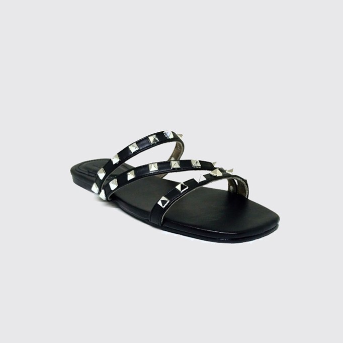 VIDA X ZAGIB BIG SIZE FLAT | Sandal Wanita Slide Mutiara Big Size / Sendal Cewek Ukuran Besar 41-45