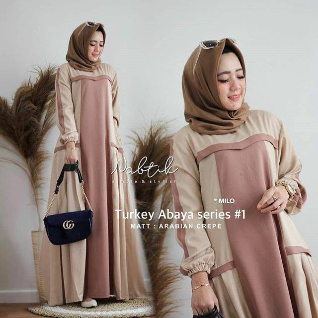 Gamis Turkey Abaya Maxy M L XL(U2A9) REAL PICT Gamis Abaya Turkey Gamis Turky Gamis Turki ORIGINAL G