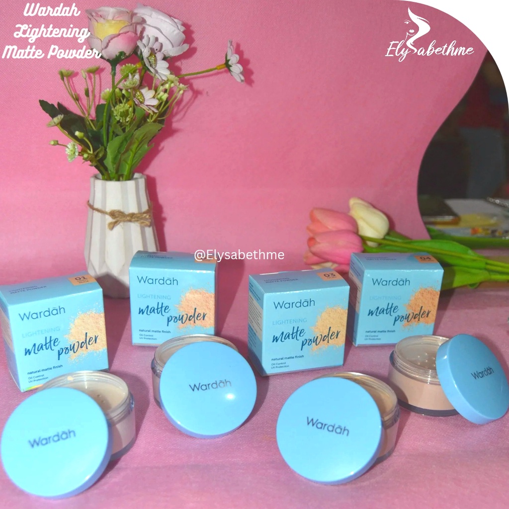 ✿ELYSABETHME✿ 🅆 🄰 🅁 🄳 🄰 🄷 Wardah lightening series bedak tabur biru bisa untuk setting powder