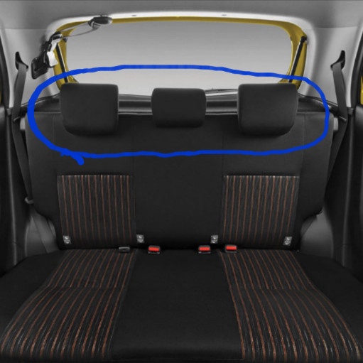 Bantal Mobil Headrest Jok Belakang Ayla Agya 2017 Up Sandaran Kepala Agya Ayla.