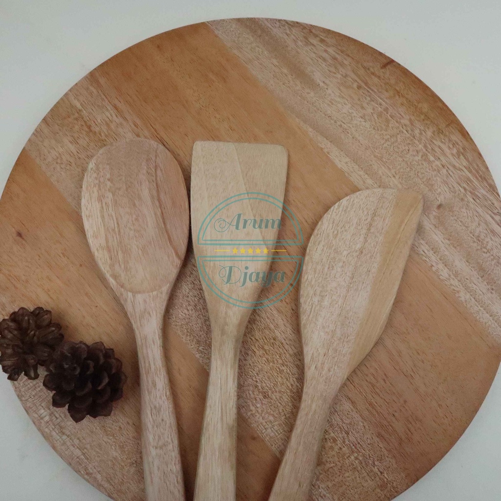 Set Spatula Kayu Paket Spatula Kayu Sutil Erus Solet Kayu Wooden Spatula Set