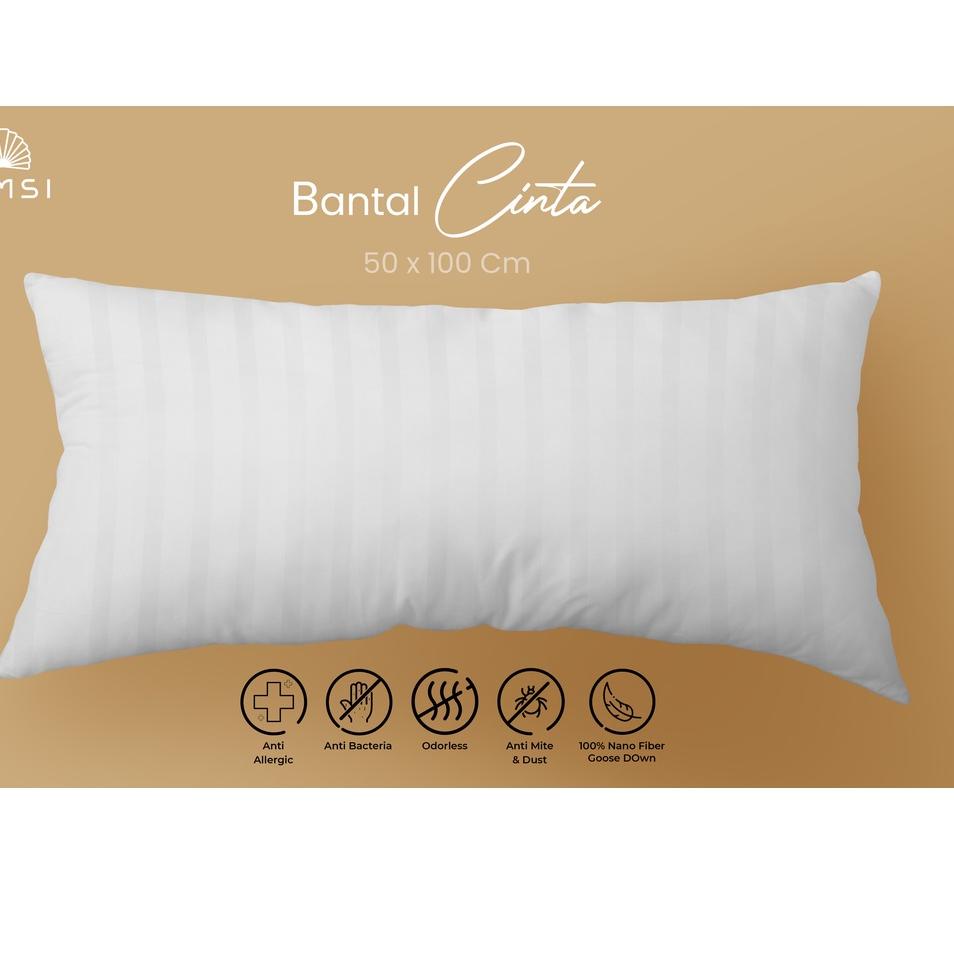 ✭ Bantal Tidur Cinta Panjang Isian Silikon & Bulu Angsa Ukuran Jumbo  By Kimsi Original 100% ۞