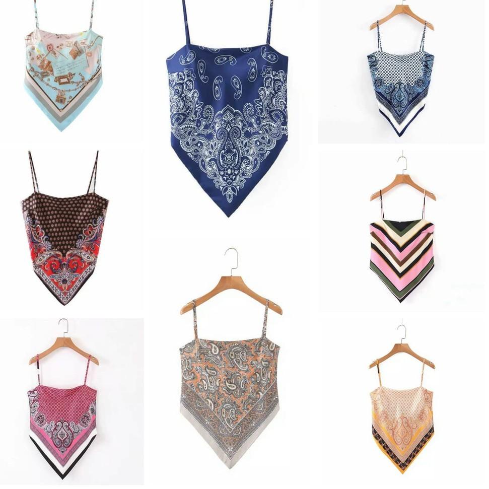 SPECIAL PRICE scarf tank top wanita import premium / baju atasan pantai wanita / casual korean top b