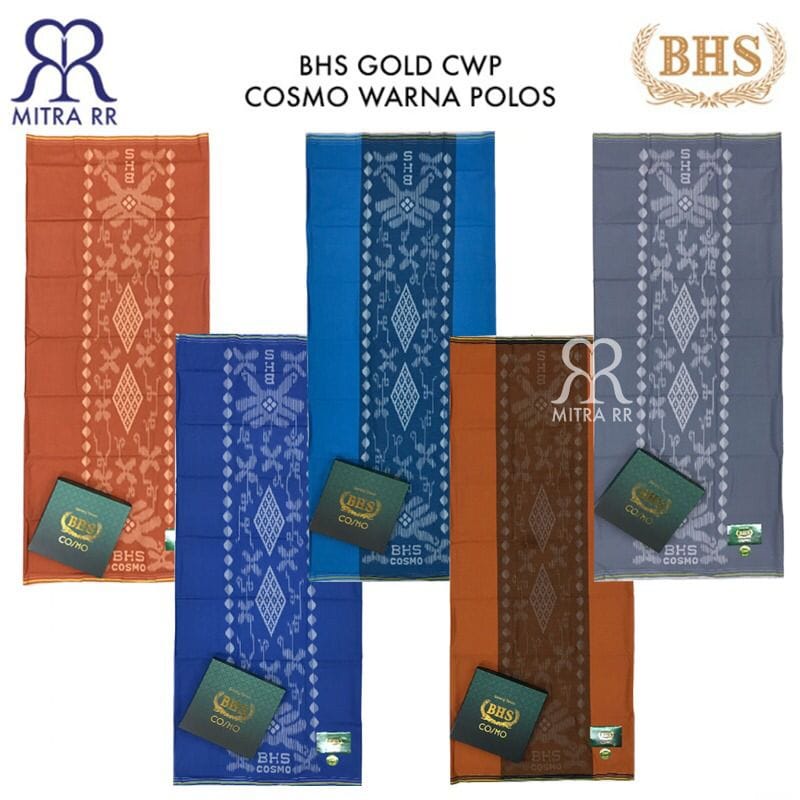 Sarung BHS Gold Cosmo Warna Polos / CWP - Sarung Dewasa BHS Original