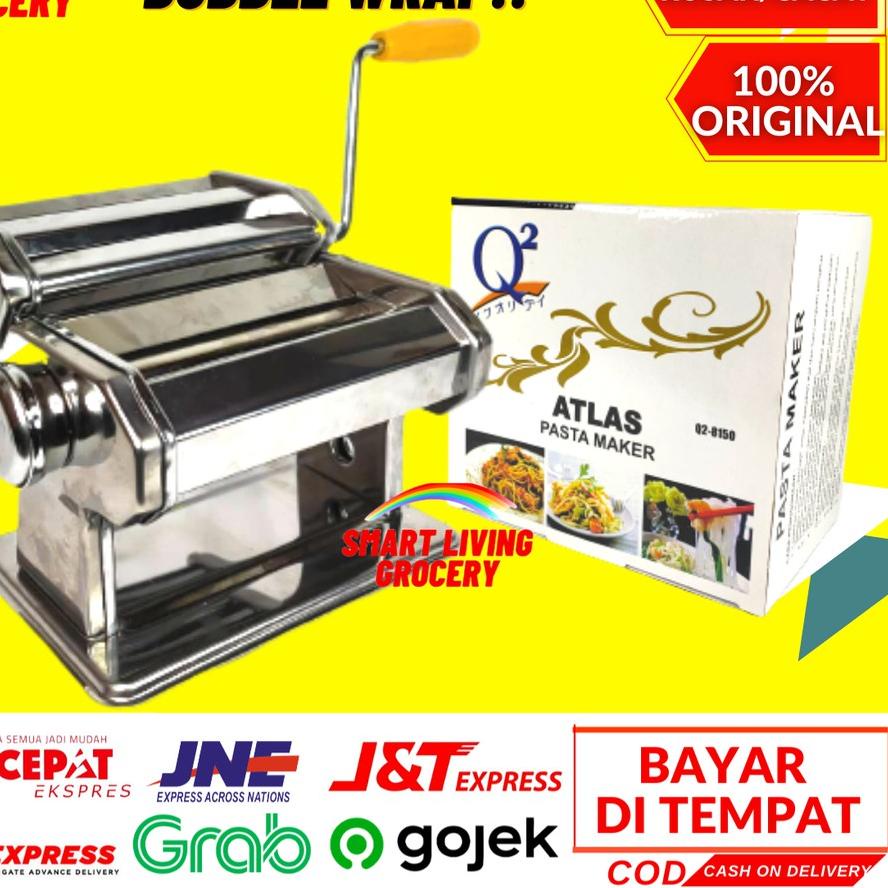 ▲ PENGGILING MIE Q ALAT GILINGAN TEPUNG MIE MANUAL PASTA MAKER SERBAGUNA STAINLESS STEEL Q ✭