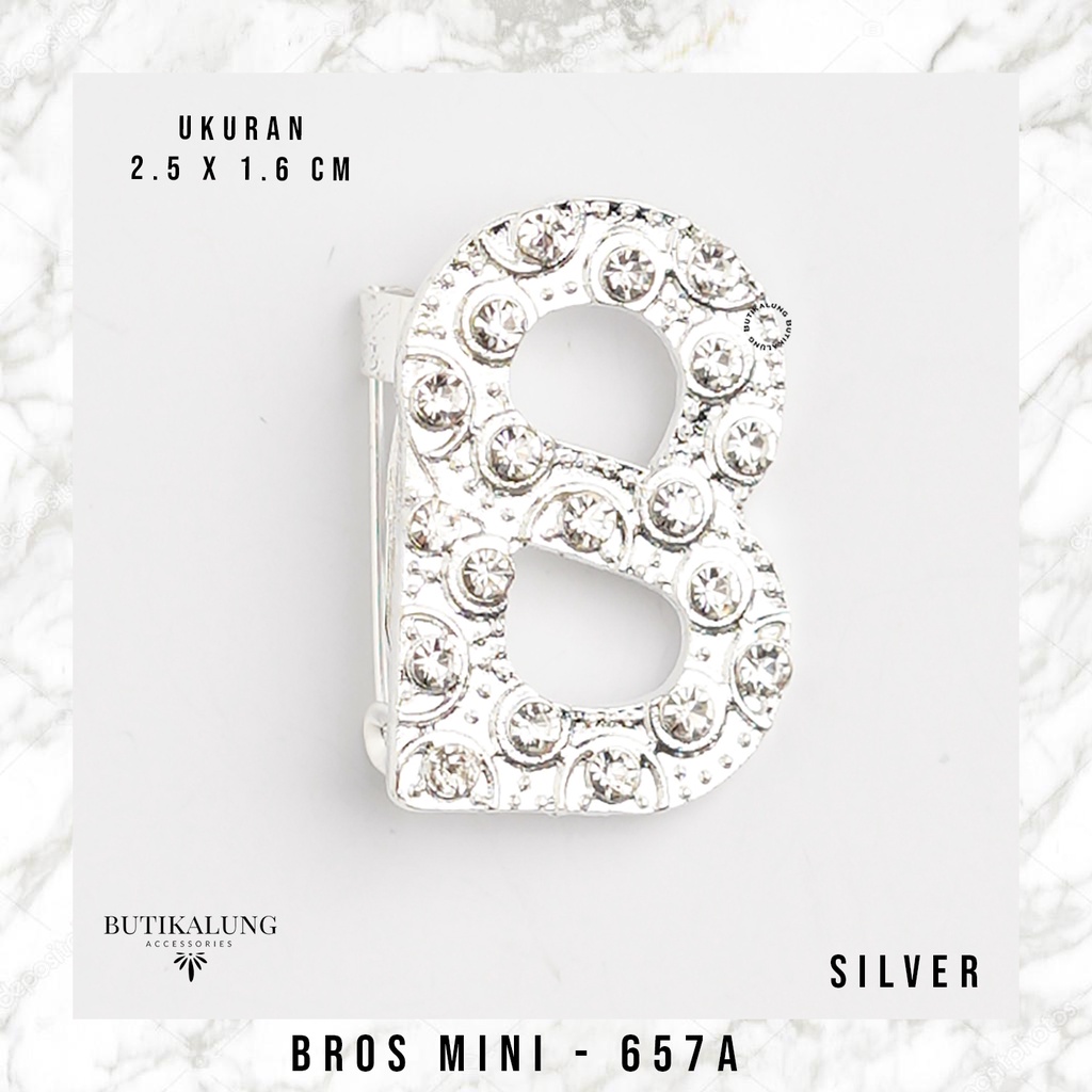 BROS B MINI UKURAN 2,5CM WARNA SILVER