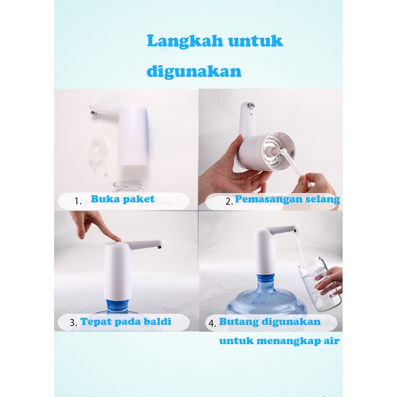 Pompa Galon Elektrik Dengan Monitor Kualitas Air / Pompa Air Listrik / Pompa Air Otomatis Rechargeable USB / Pompa Air Otomatis Untuk Air Laras Dengan Deteksi